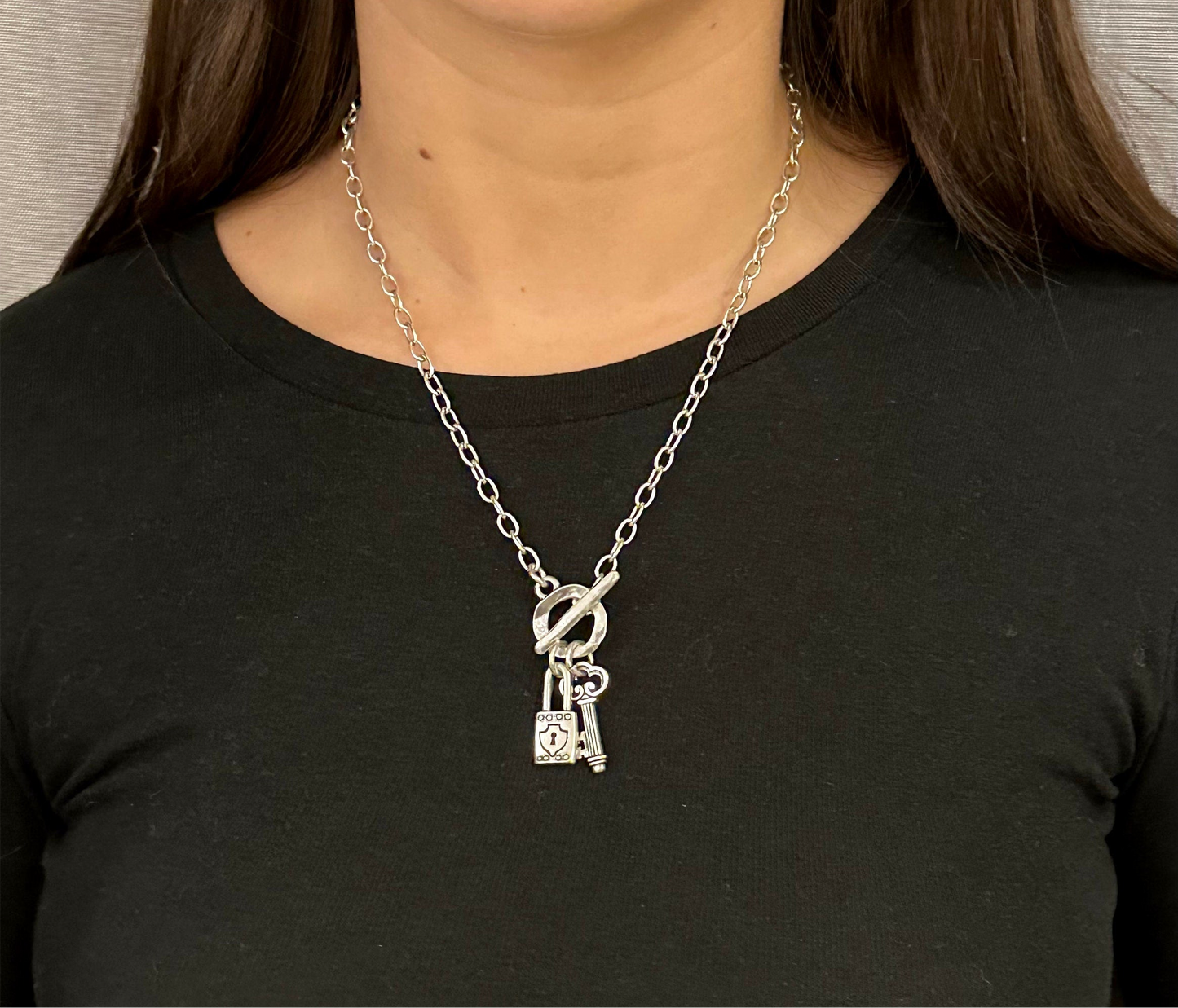 Lock and Key Toggle Necklace