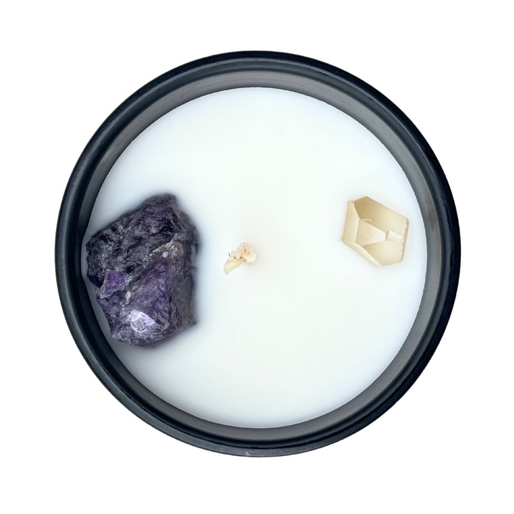 Hamsa Crystal Candle