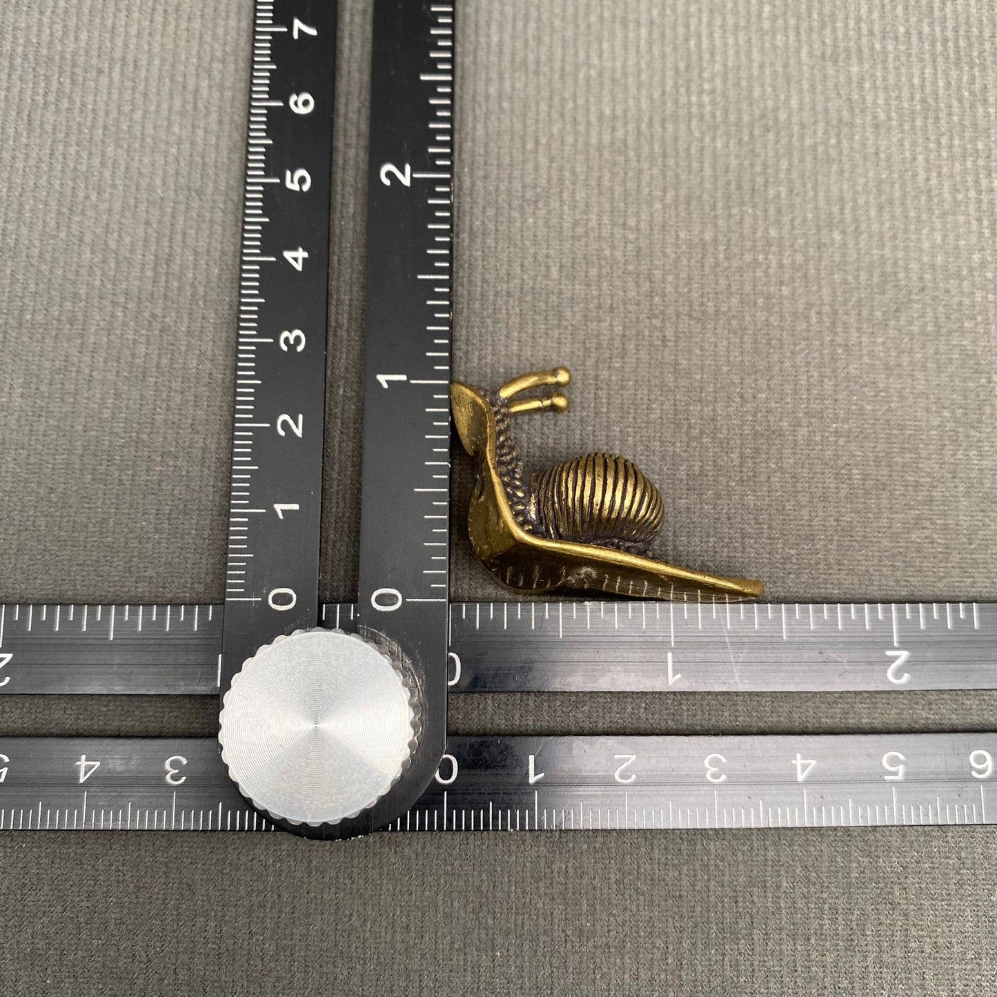 Snail Brass Mini Figurine - Desktop Ornament/Decor