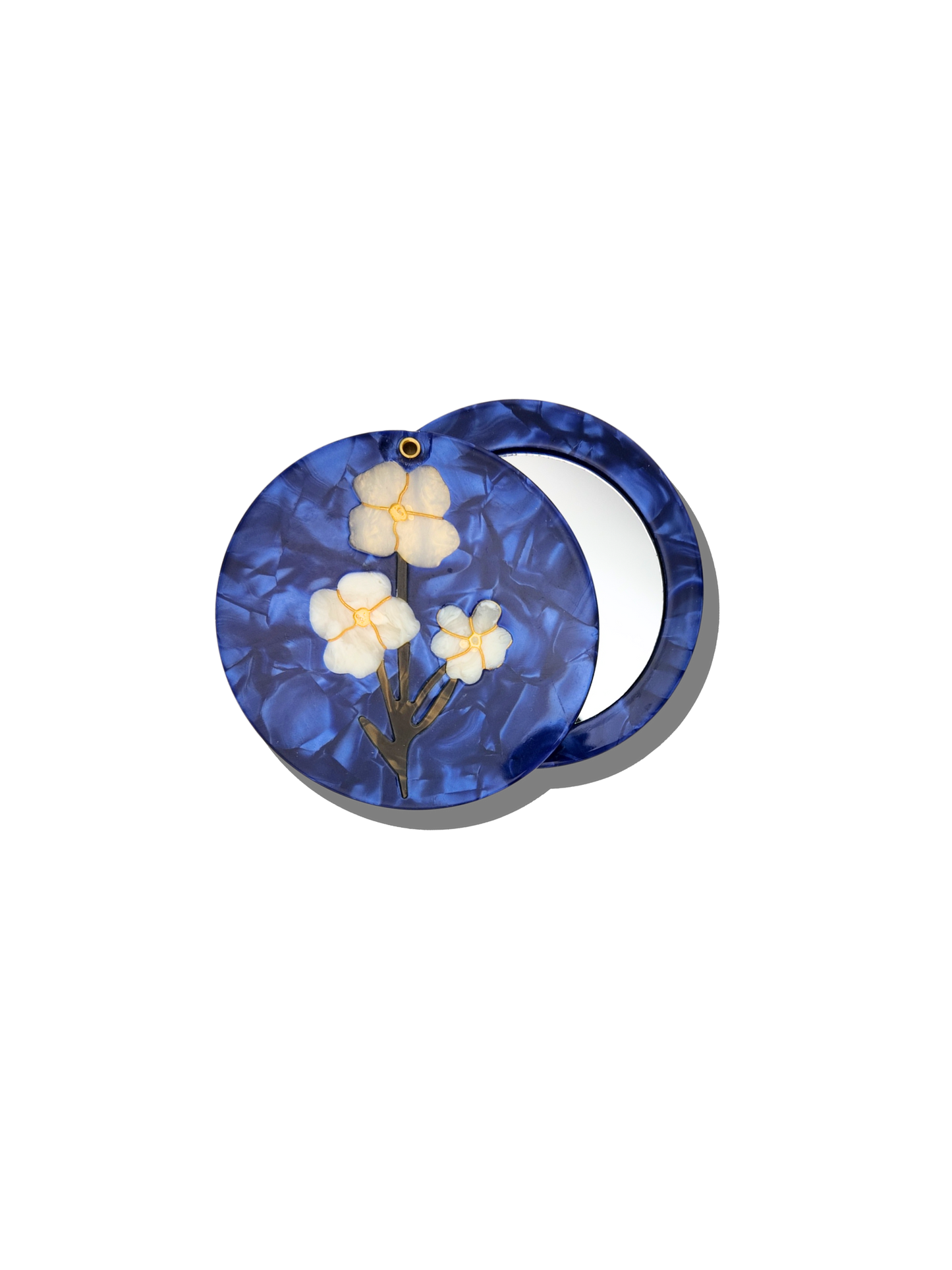 Hand-painted Vintage Flowers Compact Mirror