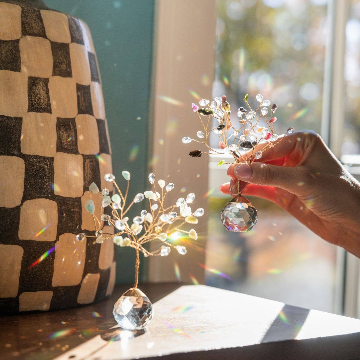 Suncatcher Tree of Life - Tourmaline/Healing/Gold