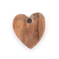 Carved Rustic Wood 'Mended' Heart
