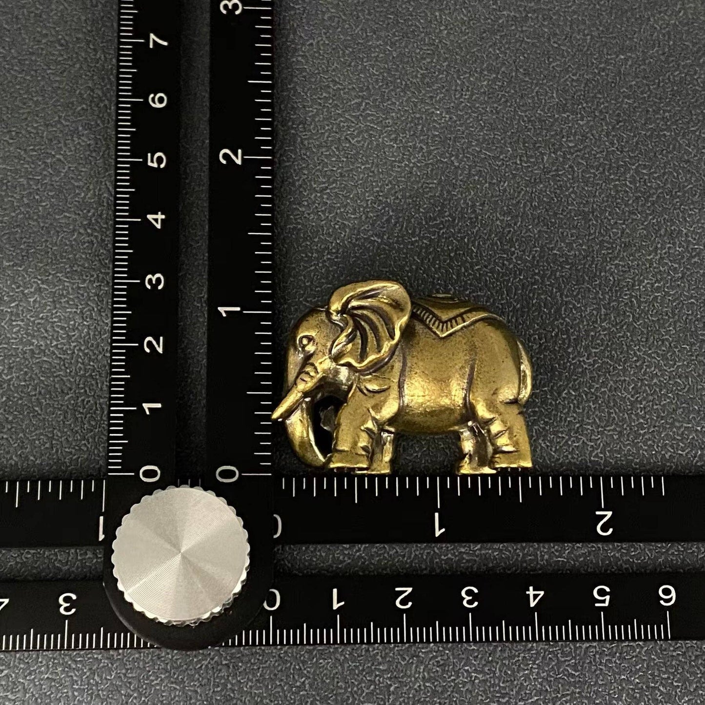 Elephant Brass Mini Figurine - Desktop Ornament/Decor