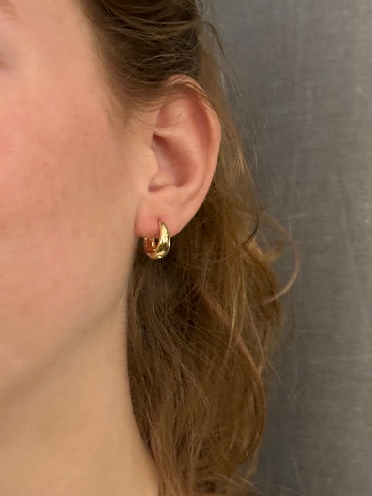 Gold Filled Tapered Hoops - Small