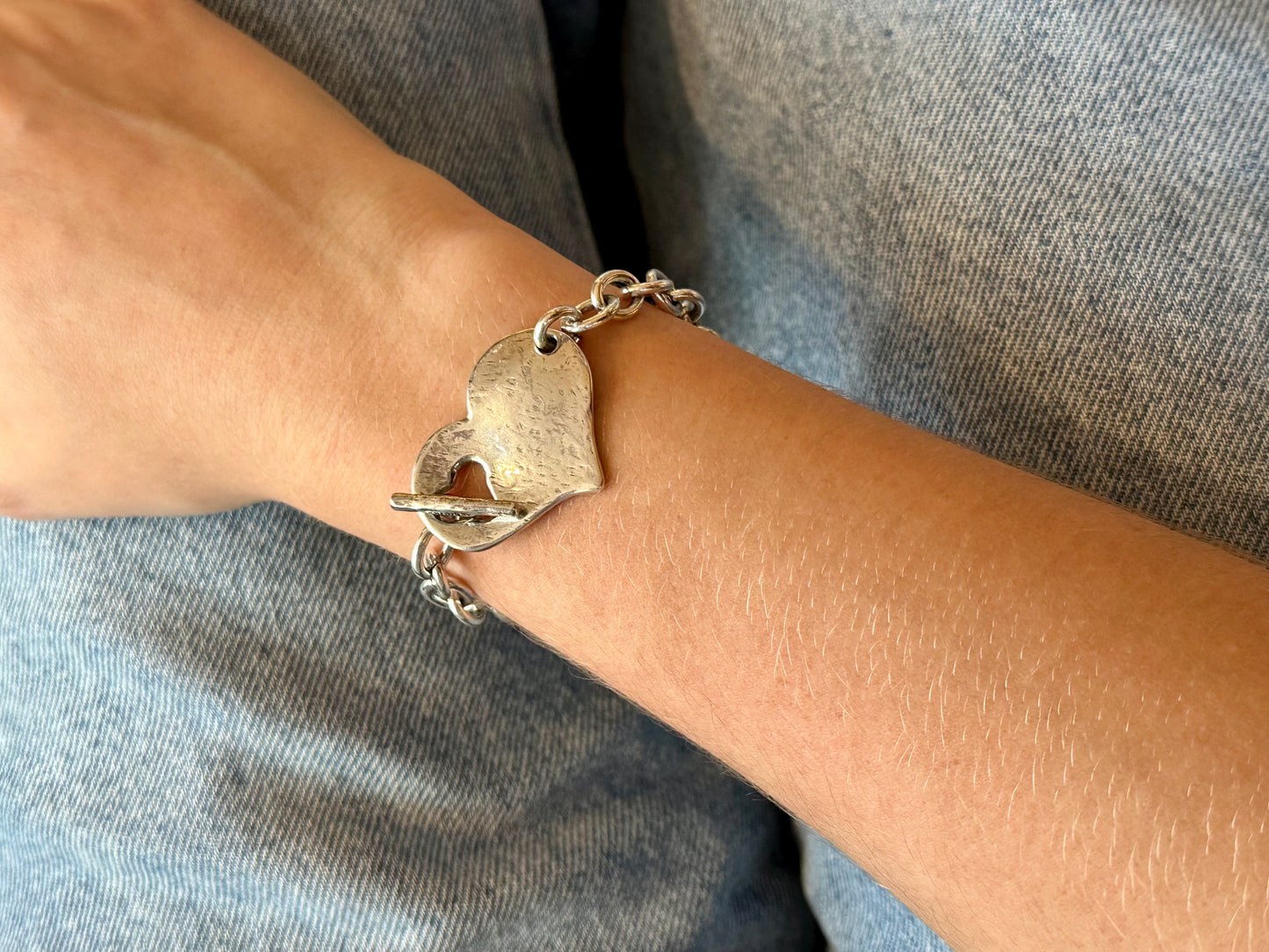 'Heart in Front' Bracelet - Silver