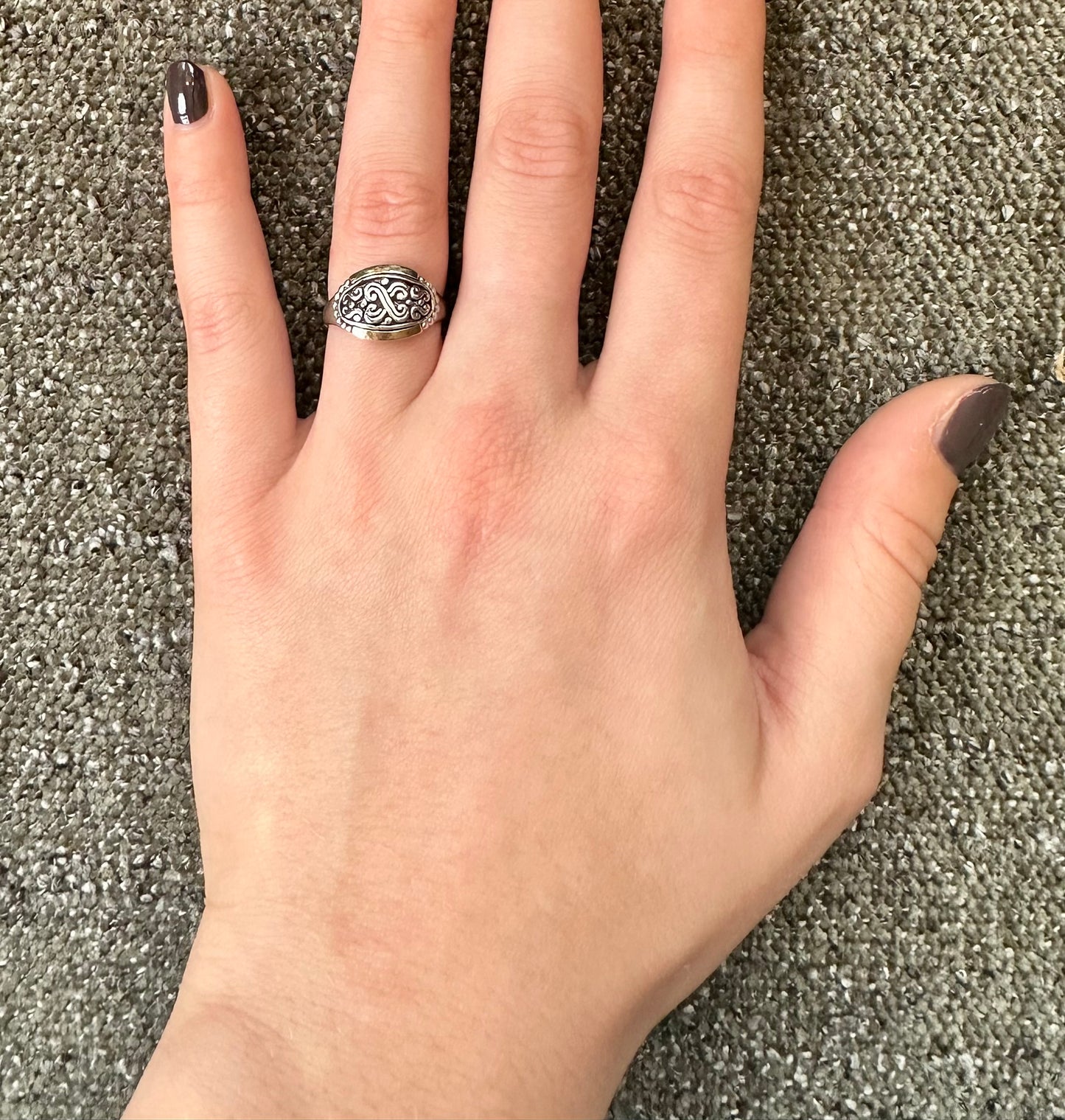 Sterling/Gold Geo Crown Ring