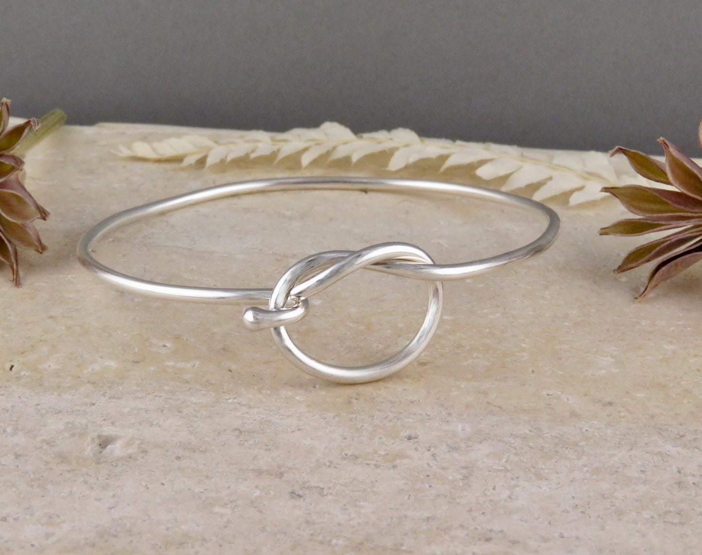 Sterling Knot Latch Bracelet