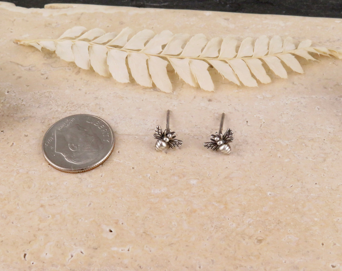 Bee Post Earrings - Sterling