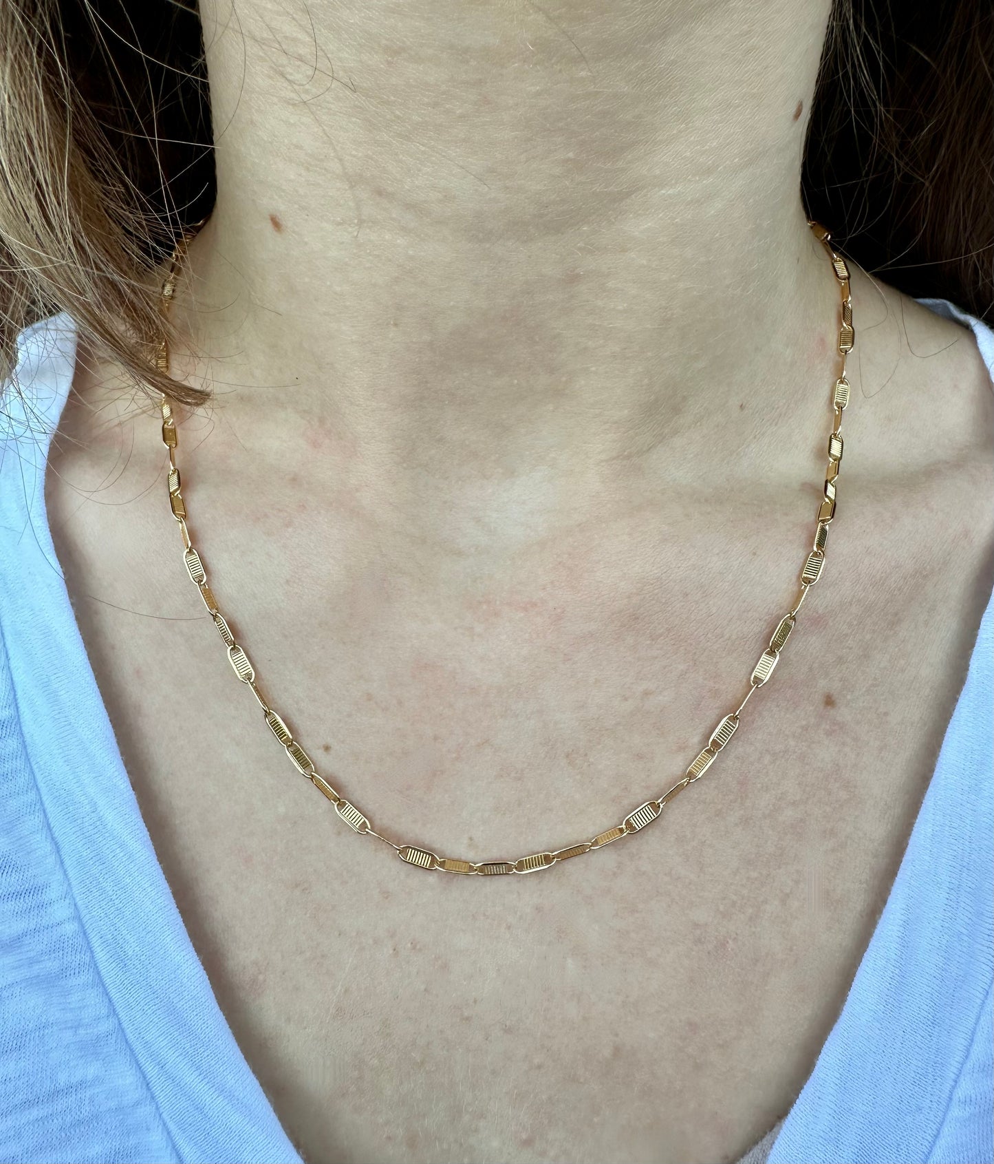 Gold Filled Dapped Links Chain