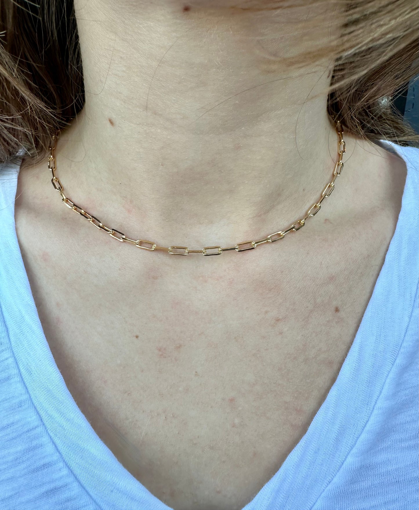 Gold Filled Paper Clip Chain