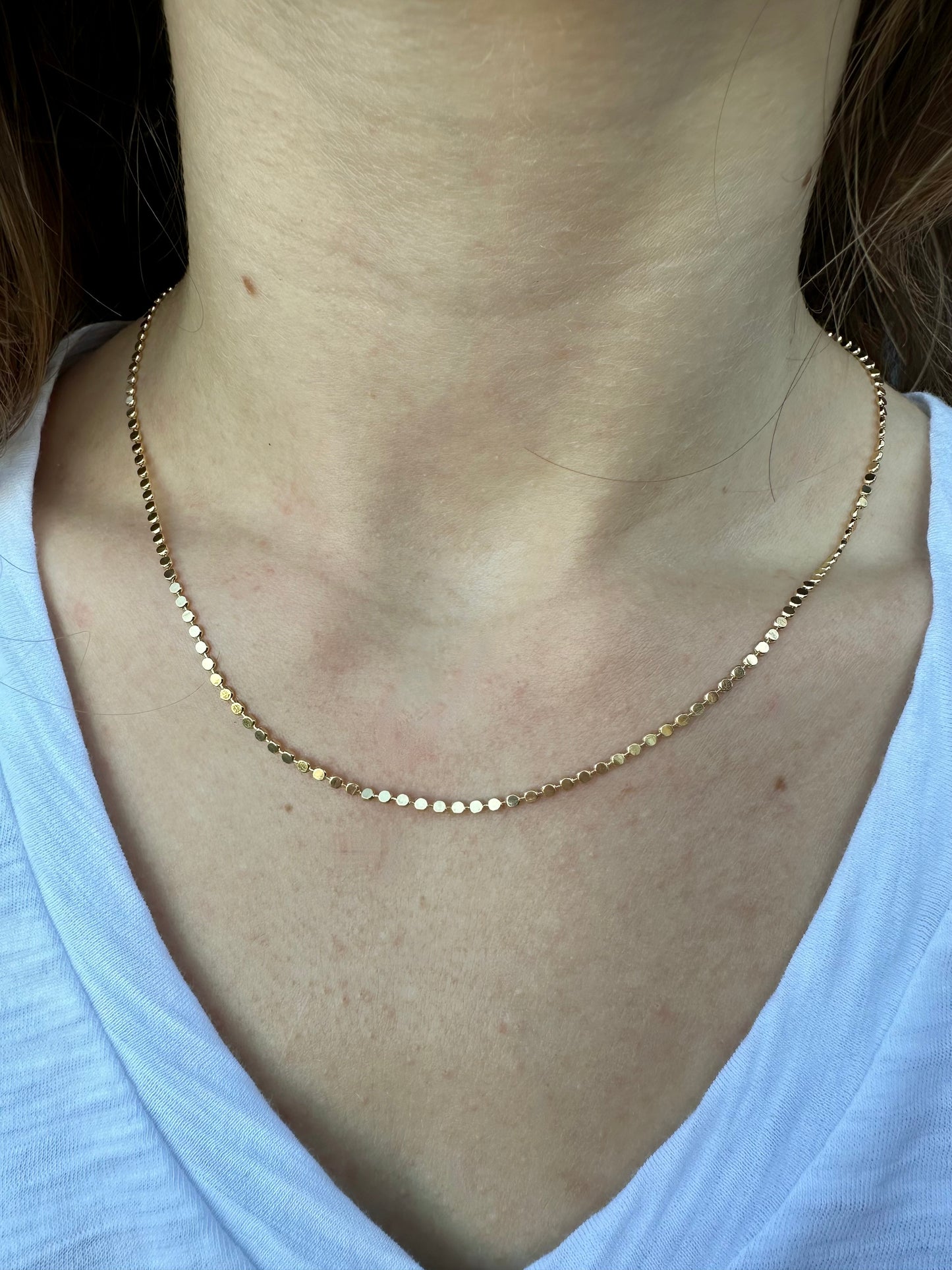 Gold Filled Dots Chain - 16-18"