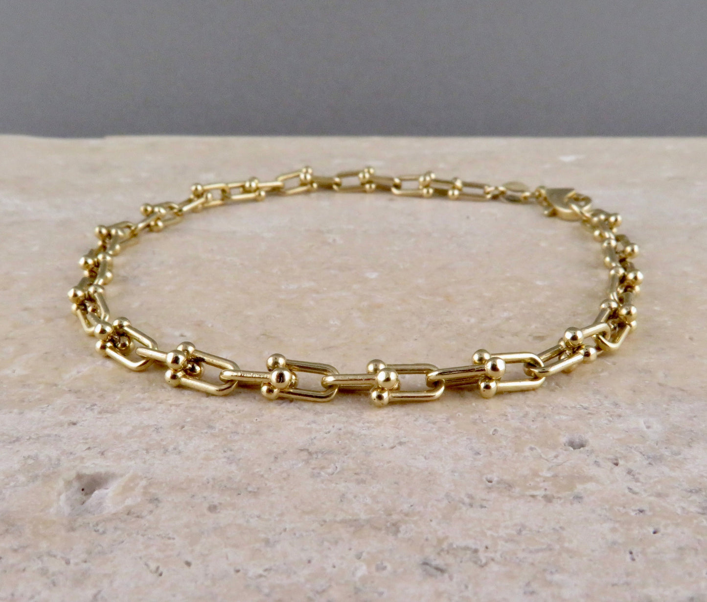 Solid Gold Jax Style Links Bracelet