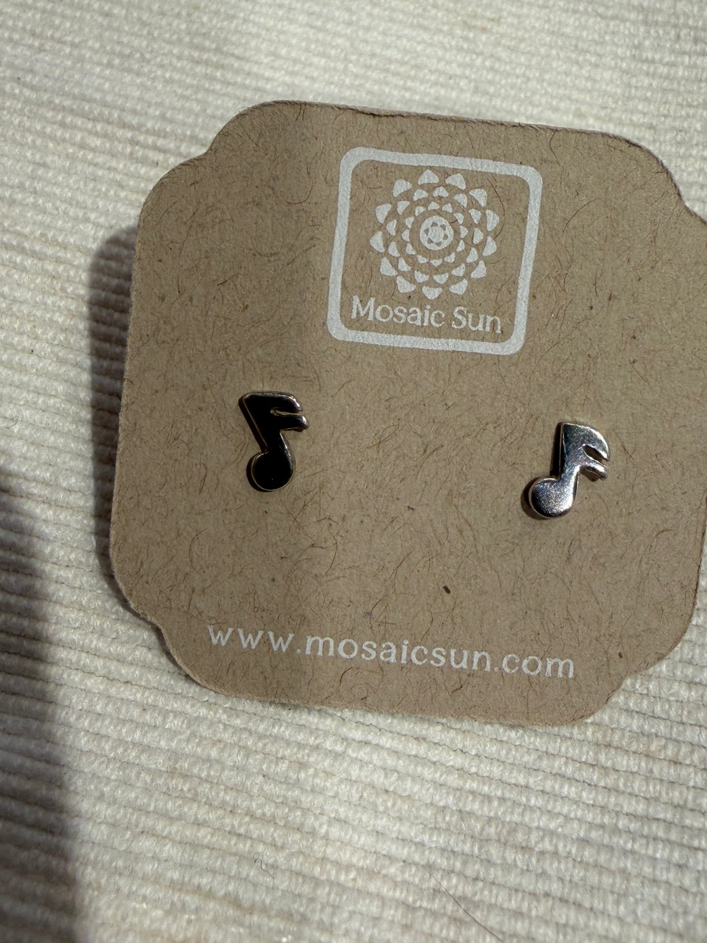 Sterling Sm Music Note Studs