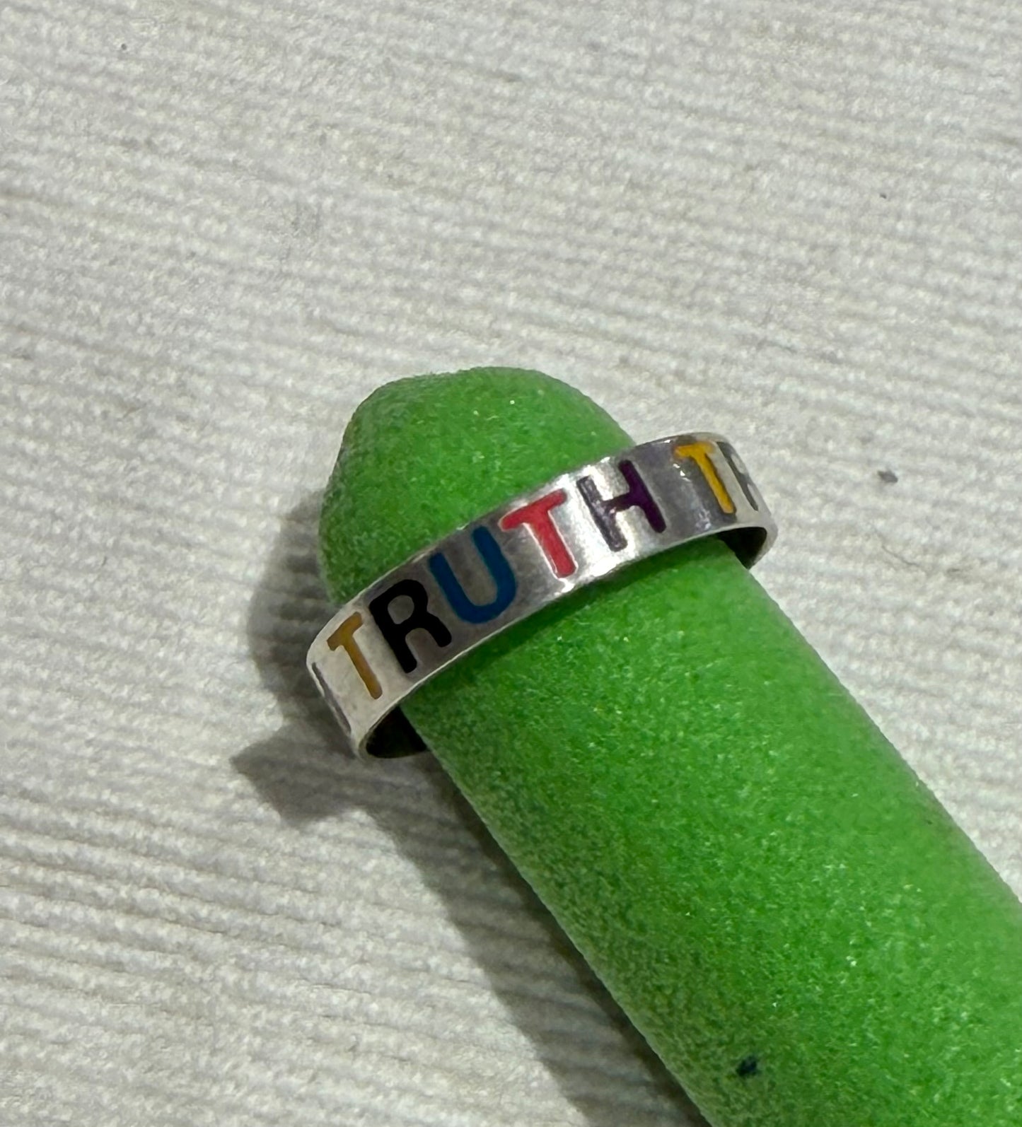 Vintage Truth Ring - Sterling Sz7