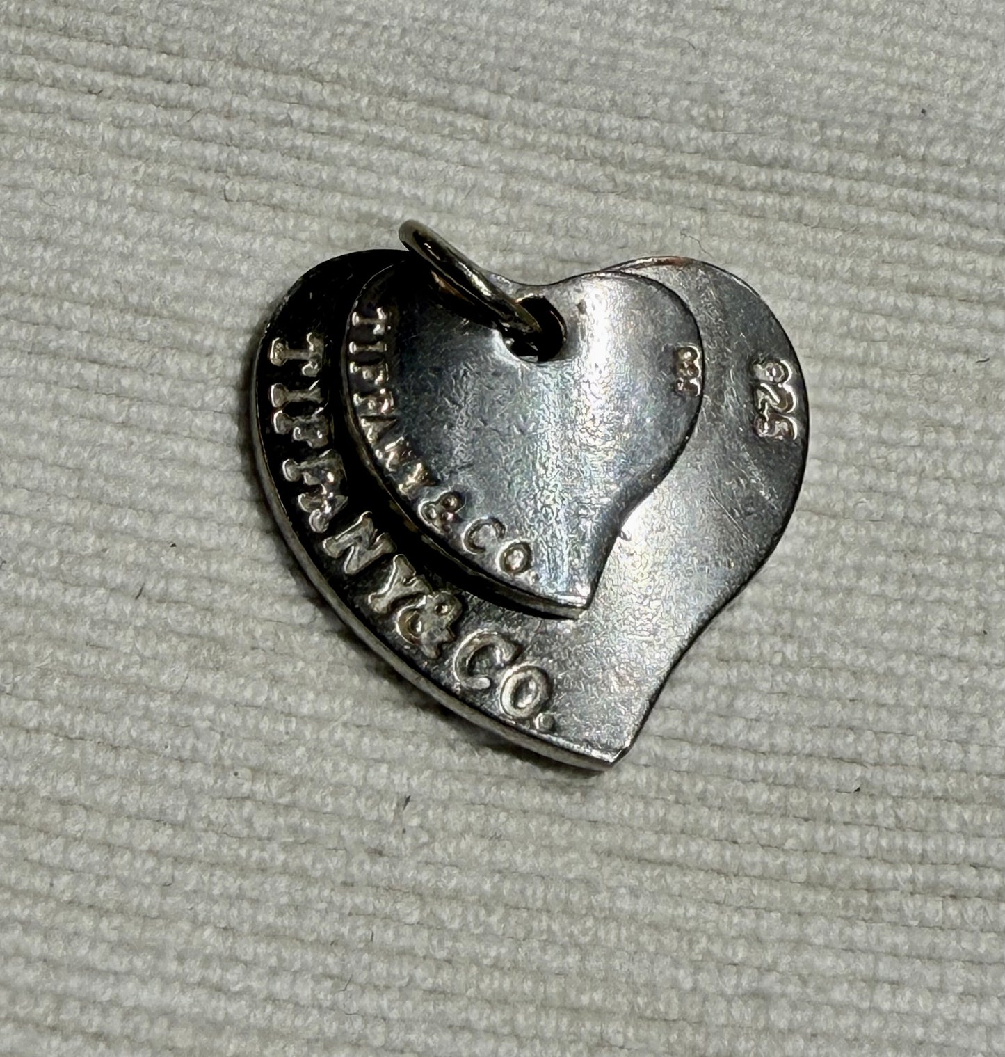 Vintage Tiffany Double Heart Pendant - Sterling