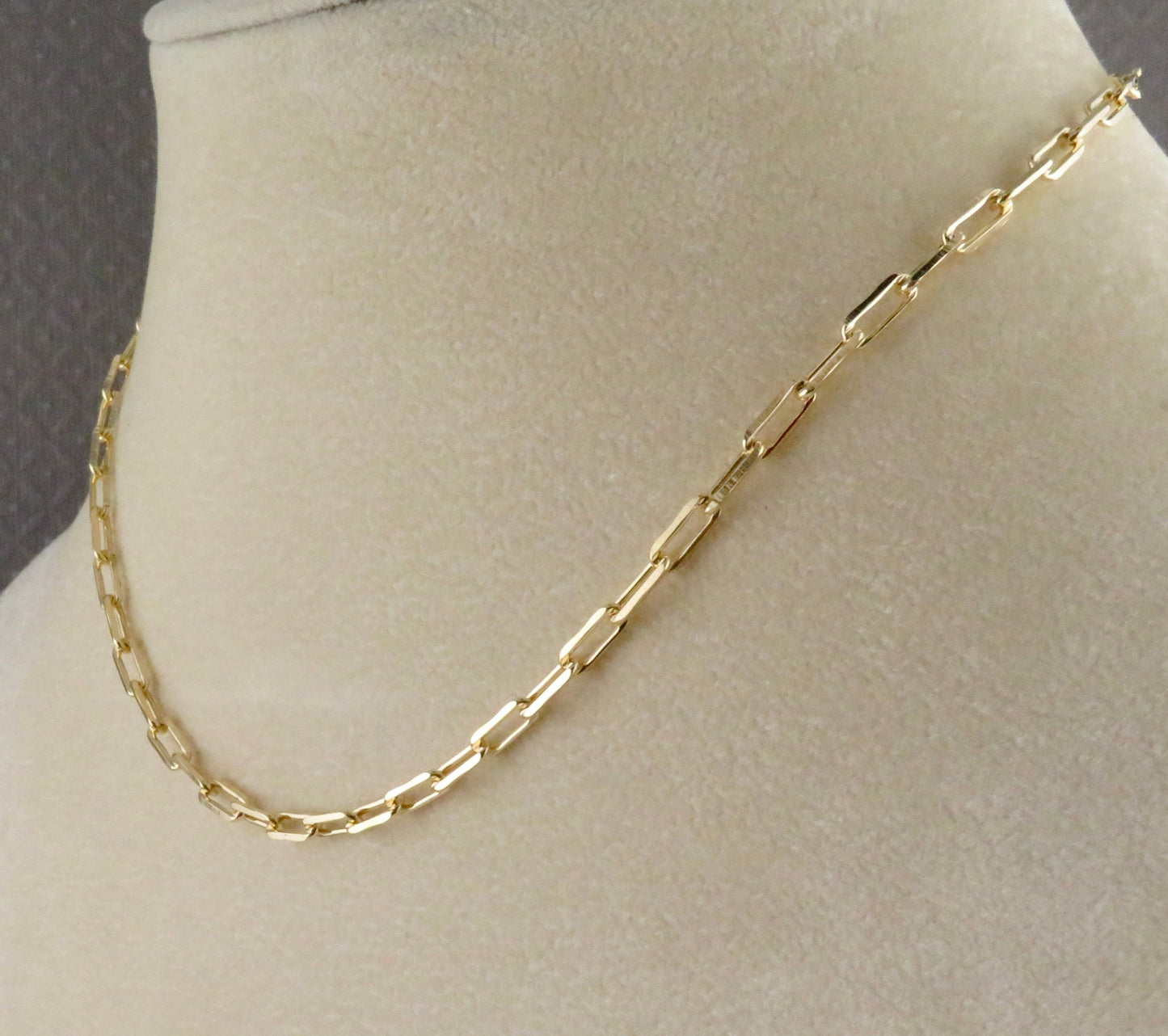Gold Filled Paper Clip Chain Bracelet