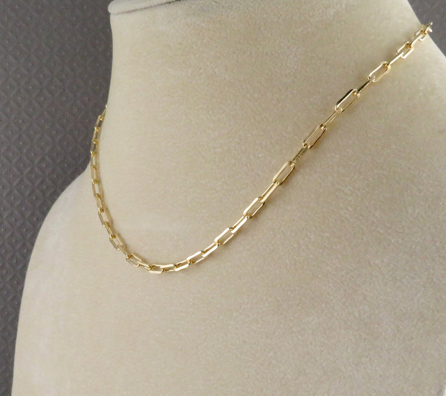 Gold Filled Thin Paper Clip Chain Bracelet