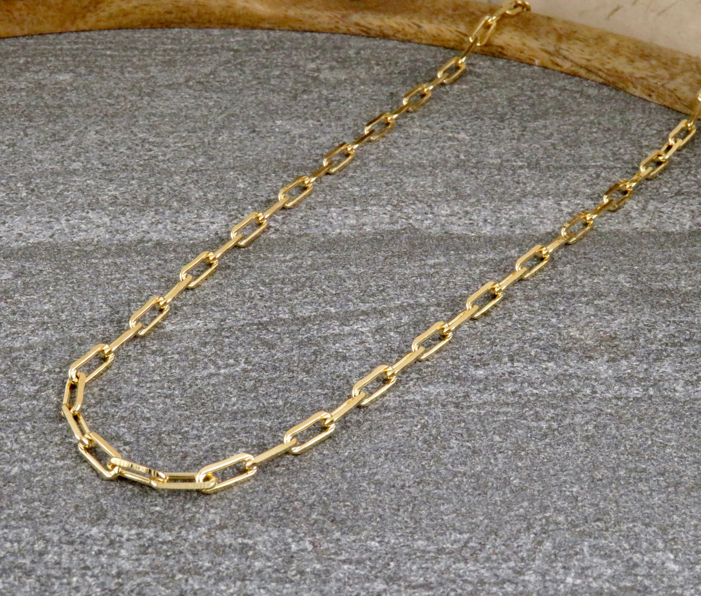 Gold Filled Paper Clip Chain