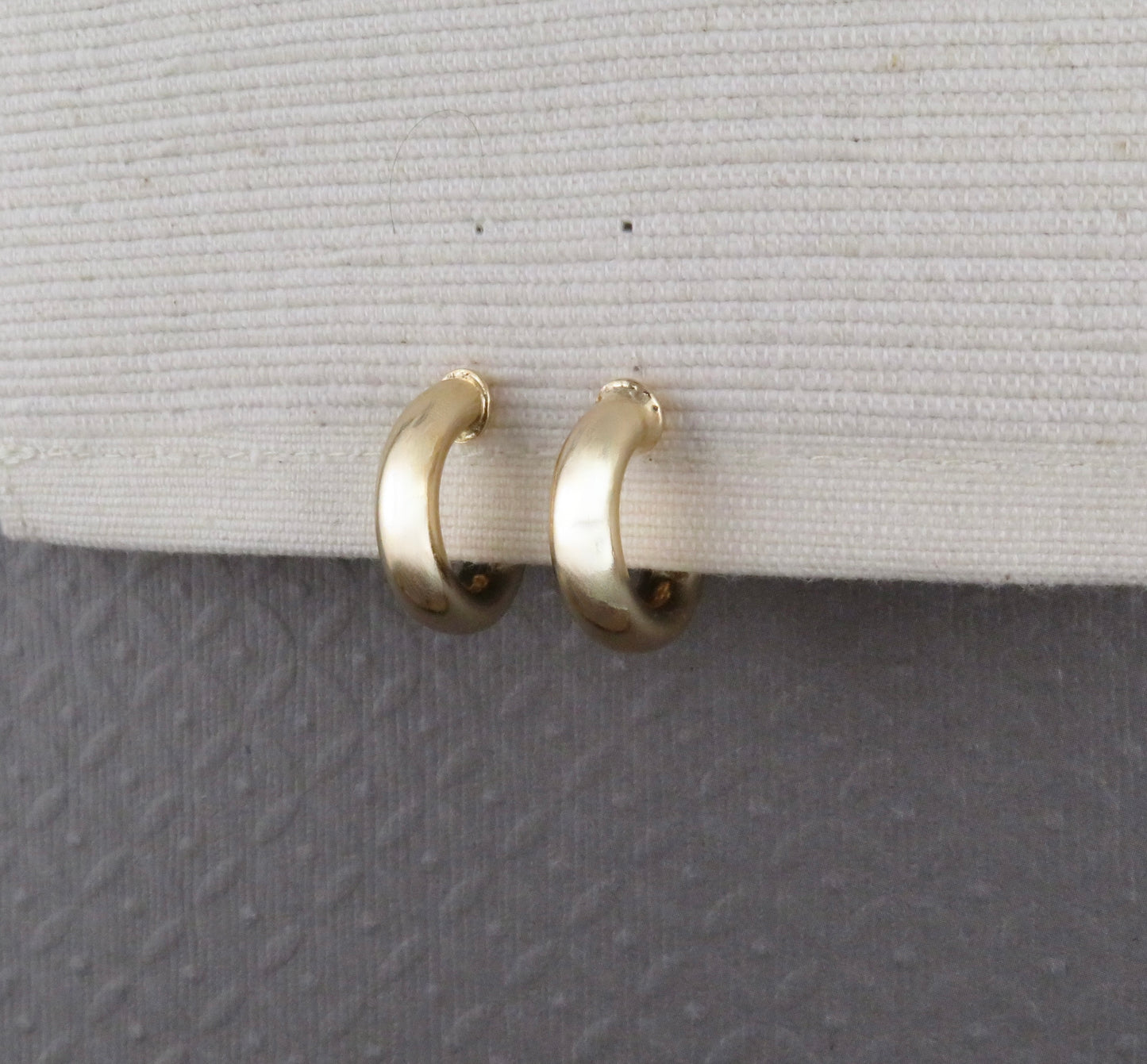 Gold Filled Post Hoop Earrings - Small