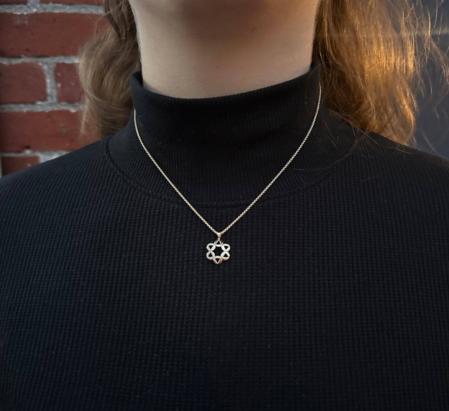 Solid Gold Star of David Necklace - Vintage Reproduction