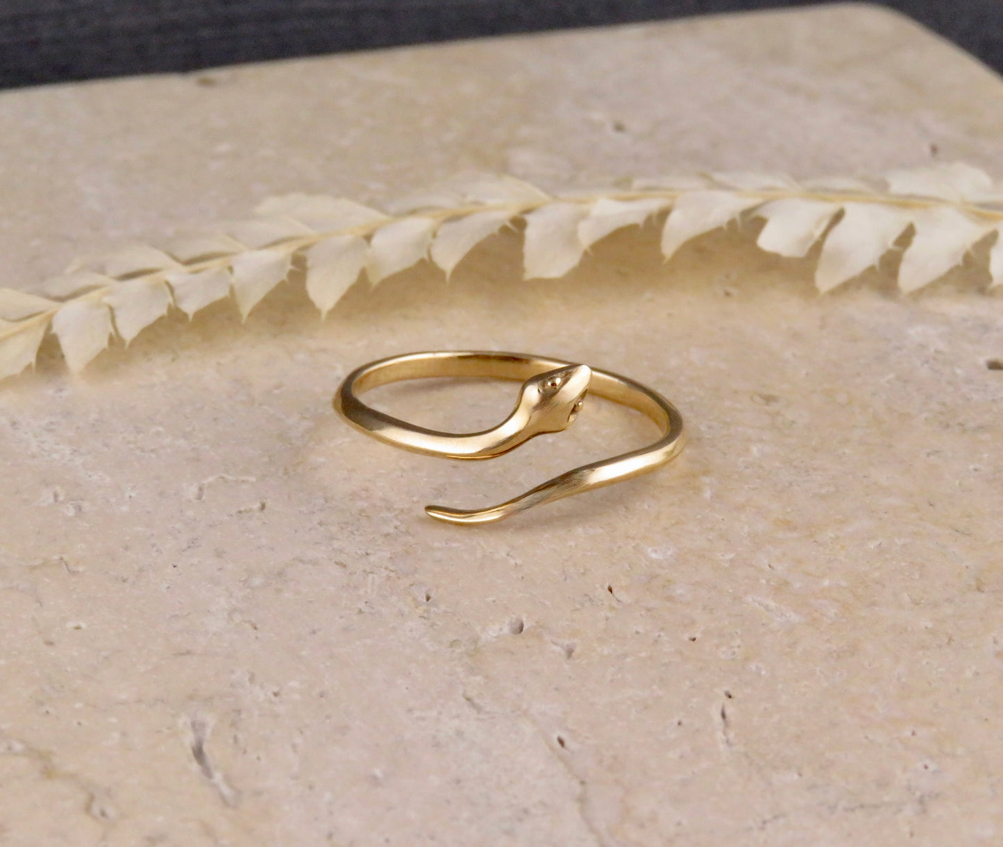 Delicate Snake Ring - Gold Bronze