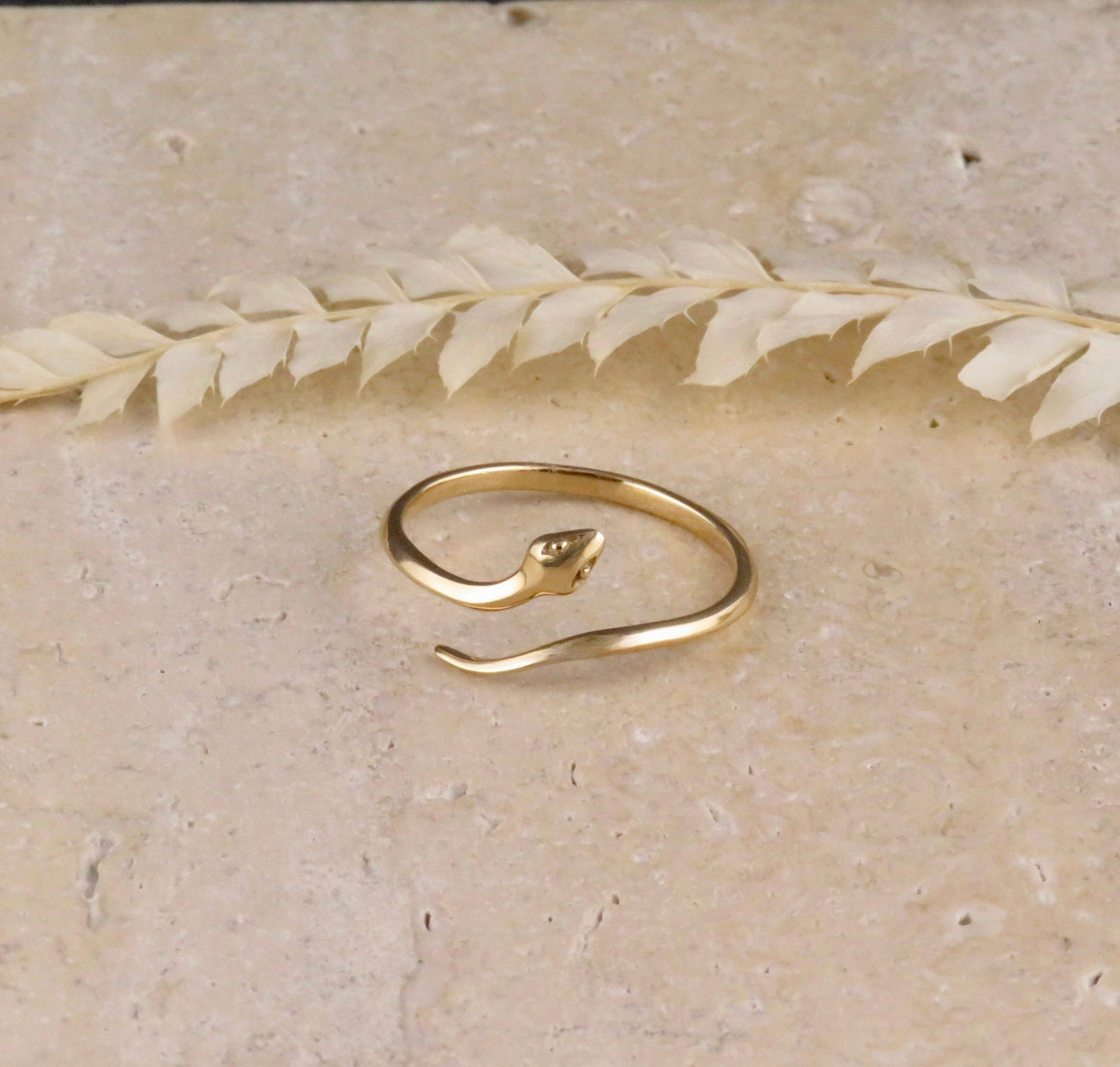 Delicate Snake Ring - Gold Bronze