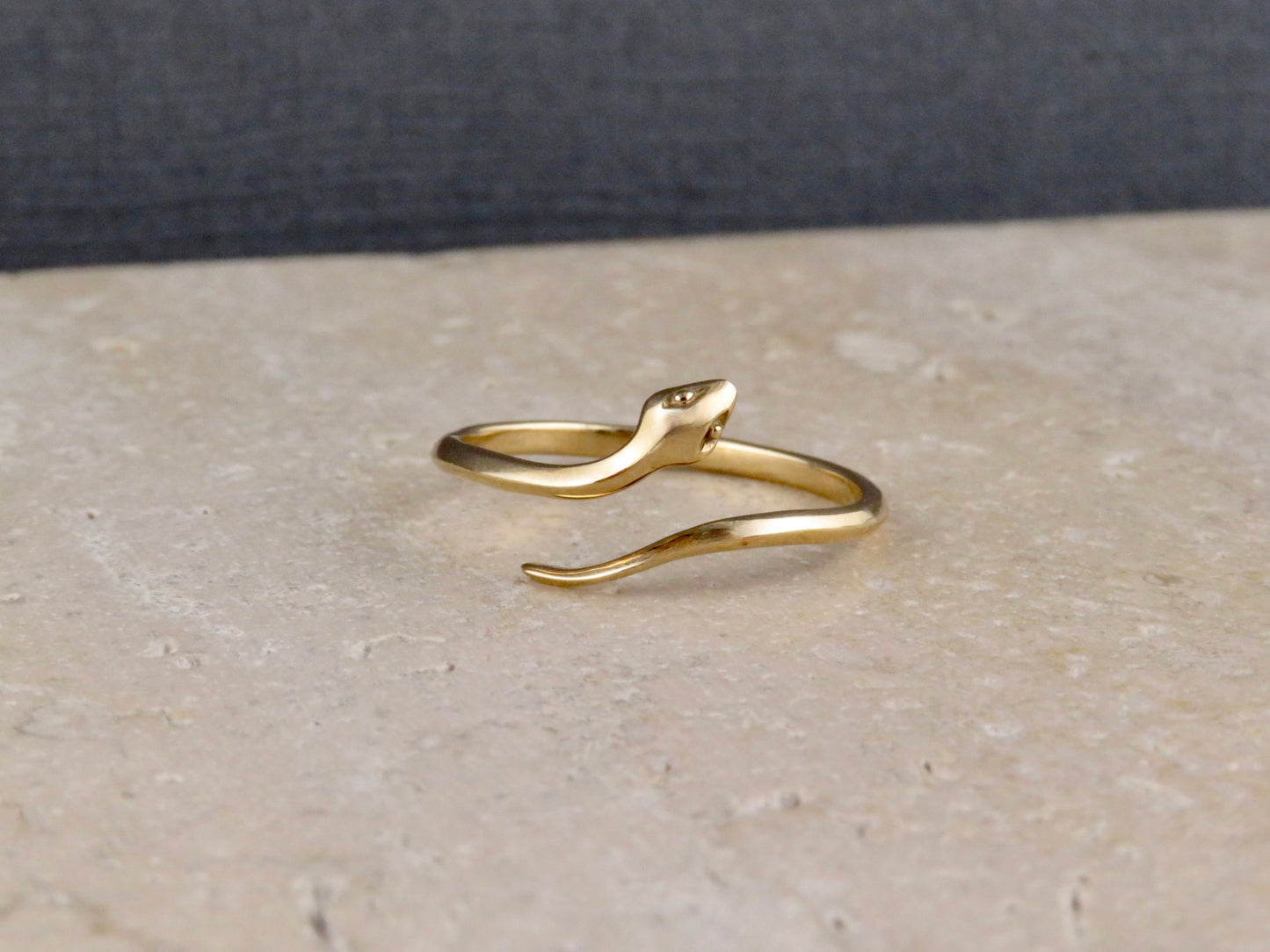 Delicate Snake Ring - Gold Bronze