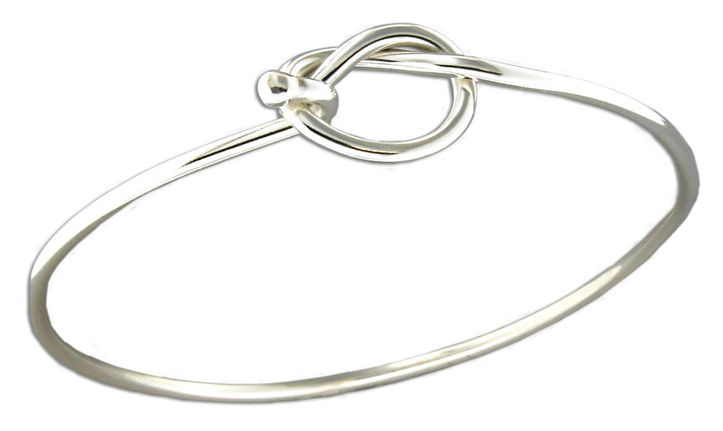 Sterling Knot Latch Bracelet