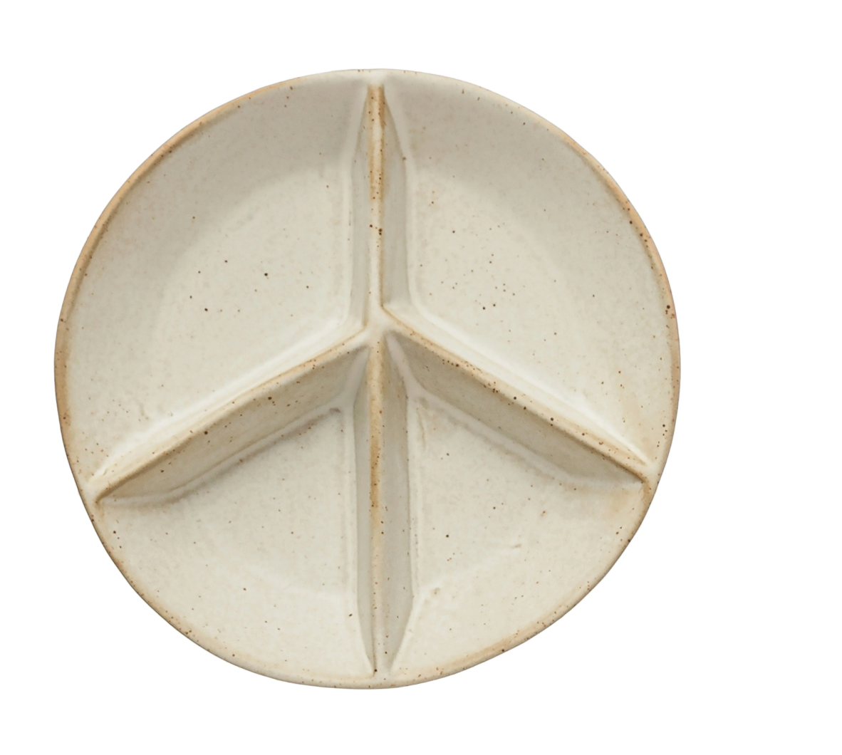 Stoneware Divided Peace Dish