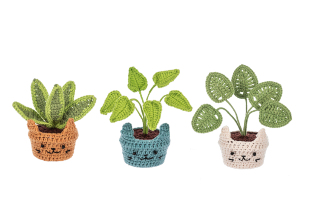 Crochet Cat Plant