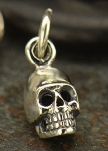 Tiny Skull Necklace - Sterling