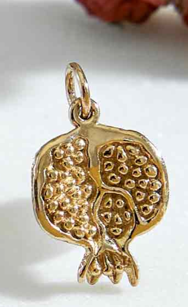 3D Pomegranate Necklace - Bronze/GF