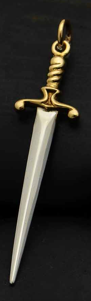 Dagger Large Necklace - Sterling/Bronze