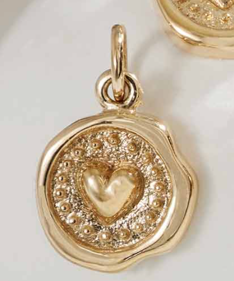 Heart Wax Seal Necklace - Bronze/GF