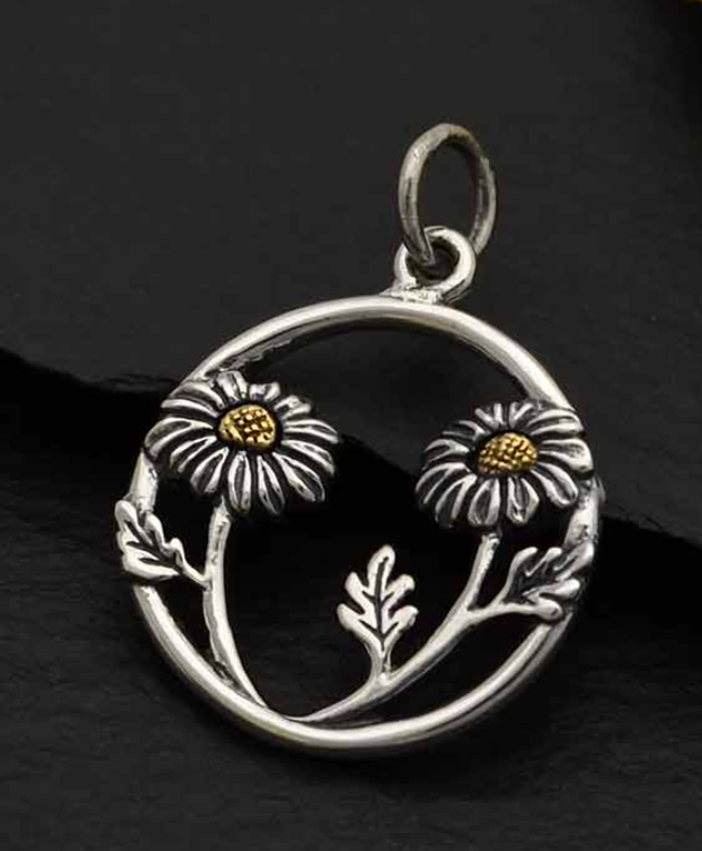 Daisy Frame Necklace - Sterling