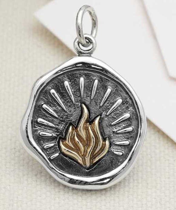 Fire Wax Seal Medallion - Sterling