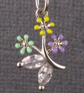 Flower Bouquet Necklace - Silver