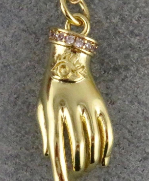 Poised Hand with Eye Necklace - GF