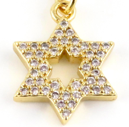 Sparkly Cutout Star of David Necklace - GF