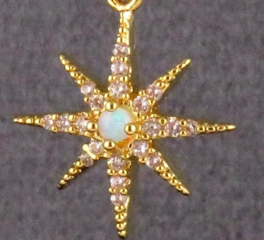 Delicate Opal Starburst Necklace - GF