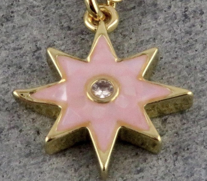 Mosaic Pearl Starburst CZ Necklace - GF/Pink