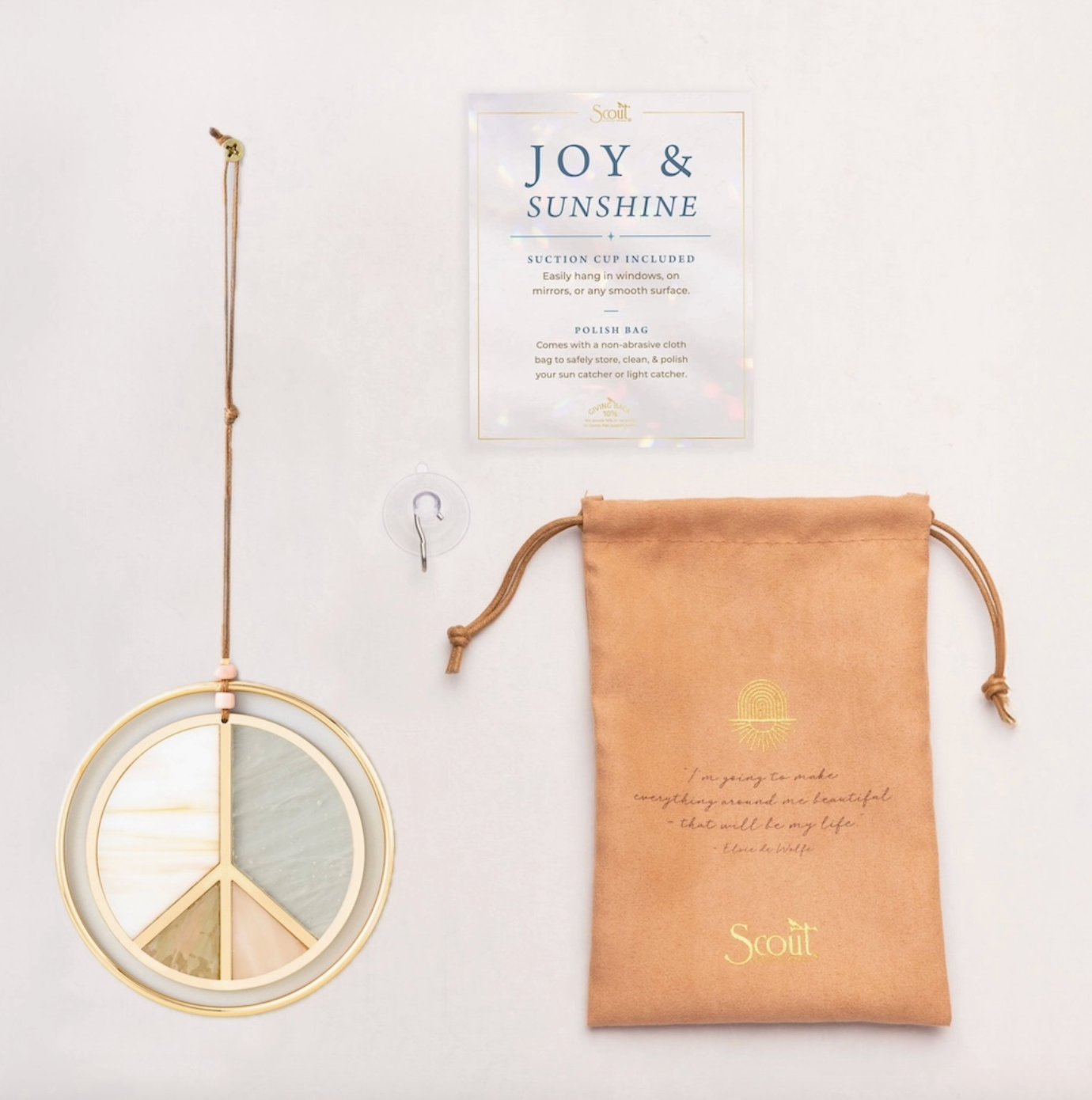 Stained Glass Light Catcher - Peace Sign