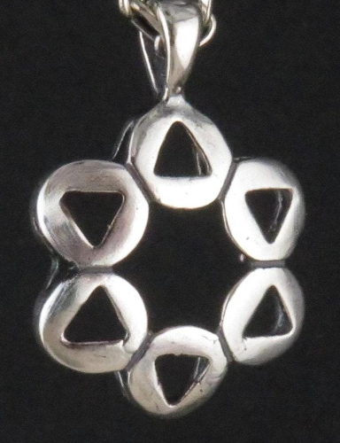 Open Geo Star of David Necklace - Sterling