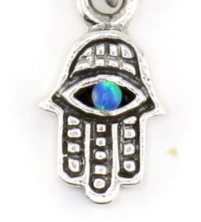 Hamsa with Opal Eye Necklace