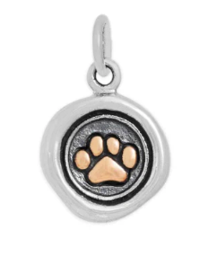 Paw Wax Seal Necklace - Sterling/Bronze