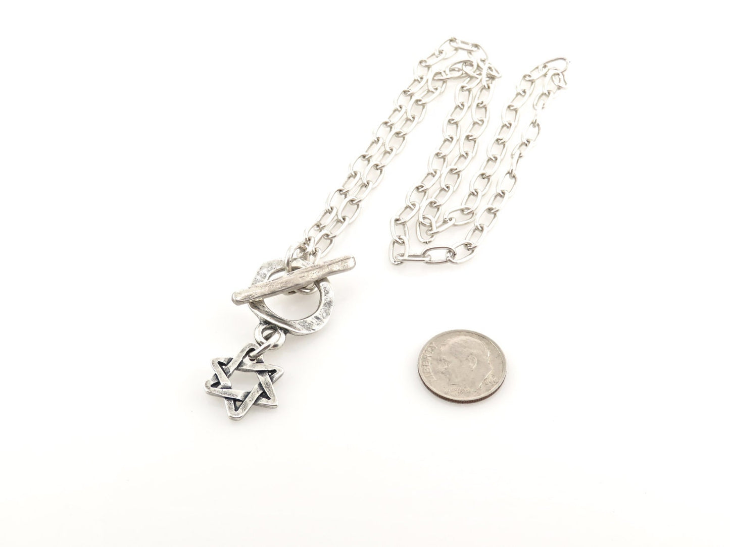 Silver Jewish Star Necklace, Jewish Star Necklace, Silver Magen David Necklace, Star of David, Judaic Star Necklace, Silver Star of David