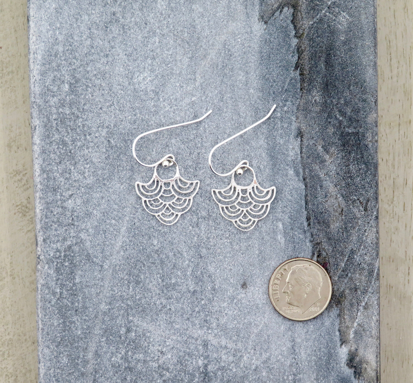 Sterling Drop Earrings | Unique Silver Earrings | Tribal Earrings | Wavy Sterling Earrings | Lightweight Silver Earrings | Airy Earrings