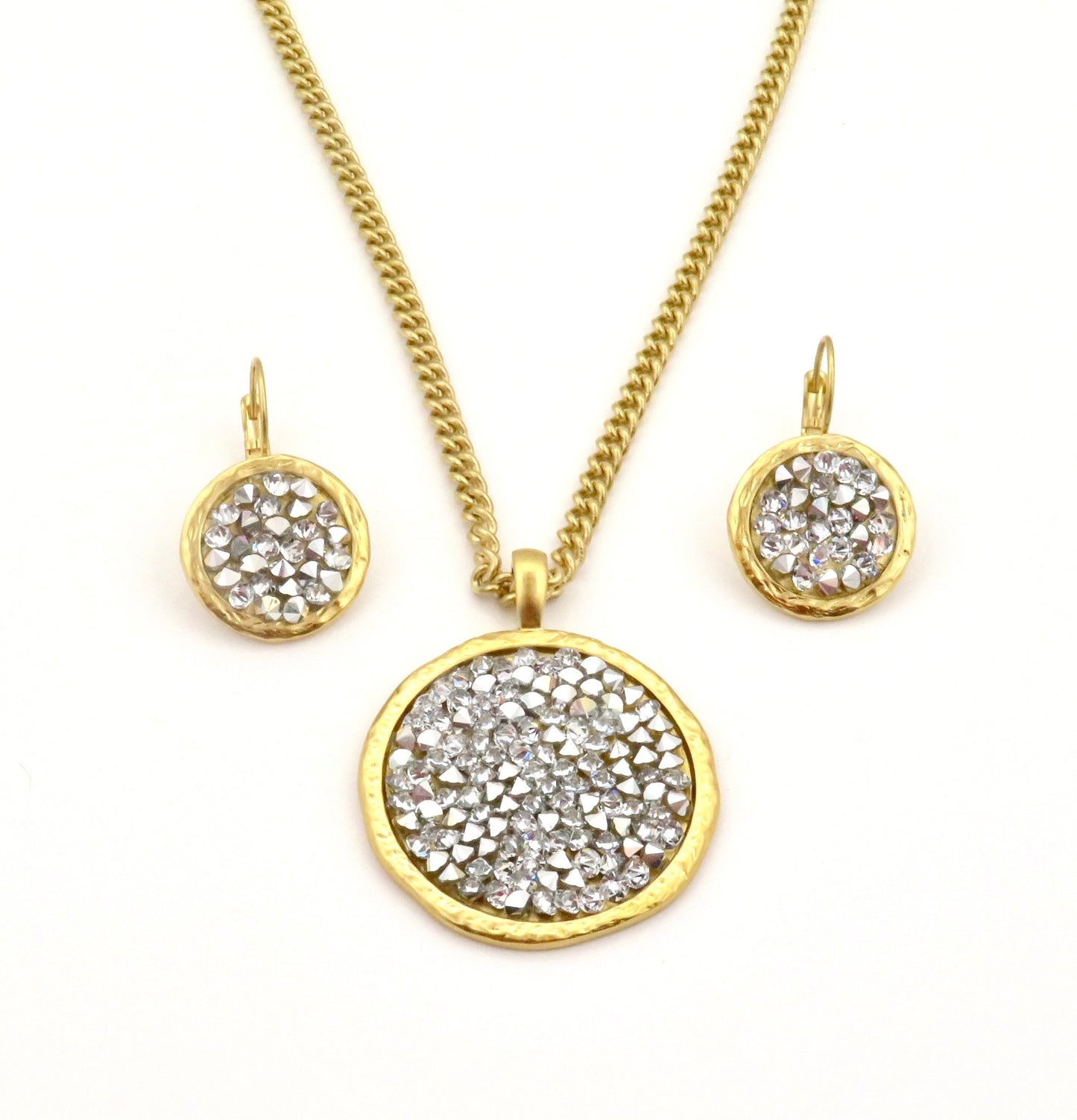 Gold Sparkly Earrings | Multi Crystal Gold Earrings | Gold Silver Crystal Earrings | Sparkly Cocktail Earrings | Lever Back Earrings