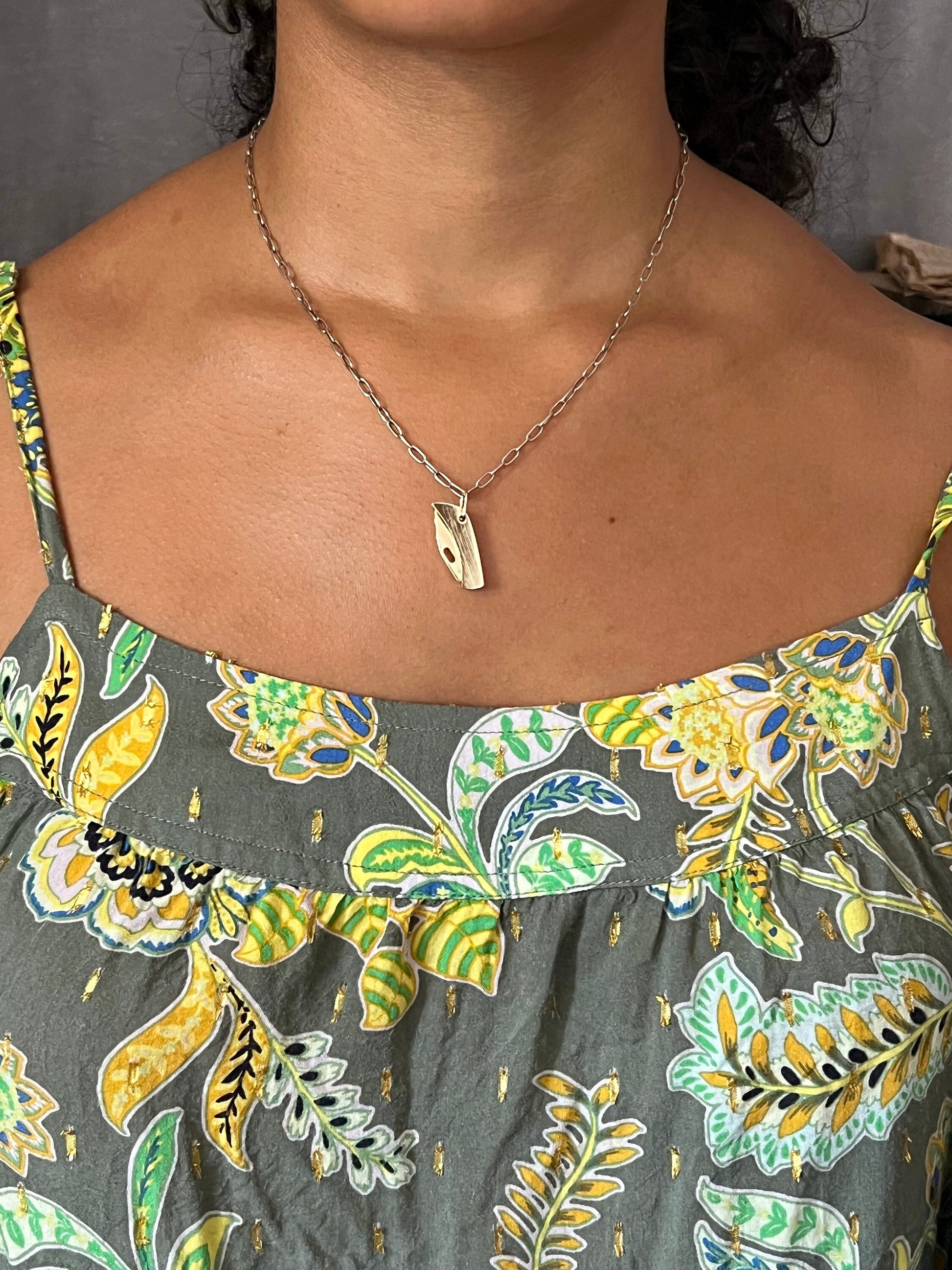 Small Knife necklace | Mini knife pendant | Little gold knife necklace | small pocketknife pendant | brass knife jewelry | mini brass knife