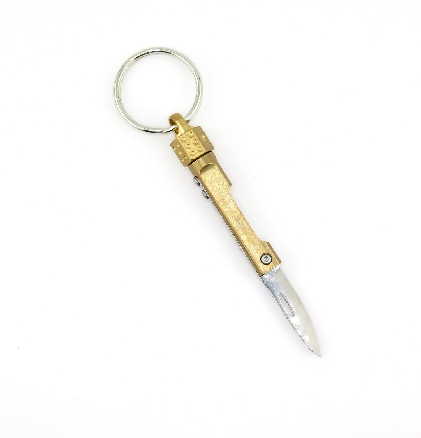 Dice Knife Keychain | Dice Keyring | Gambler Gift | Mini Dice Knife Keyring | Dice Gift | Brass Dice Knife Keyring | Gold Dice Gift Men